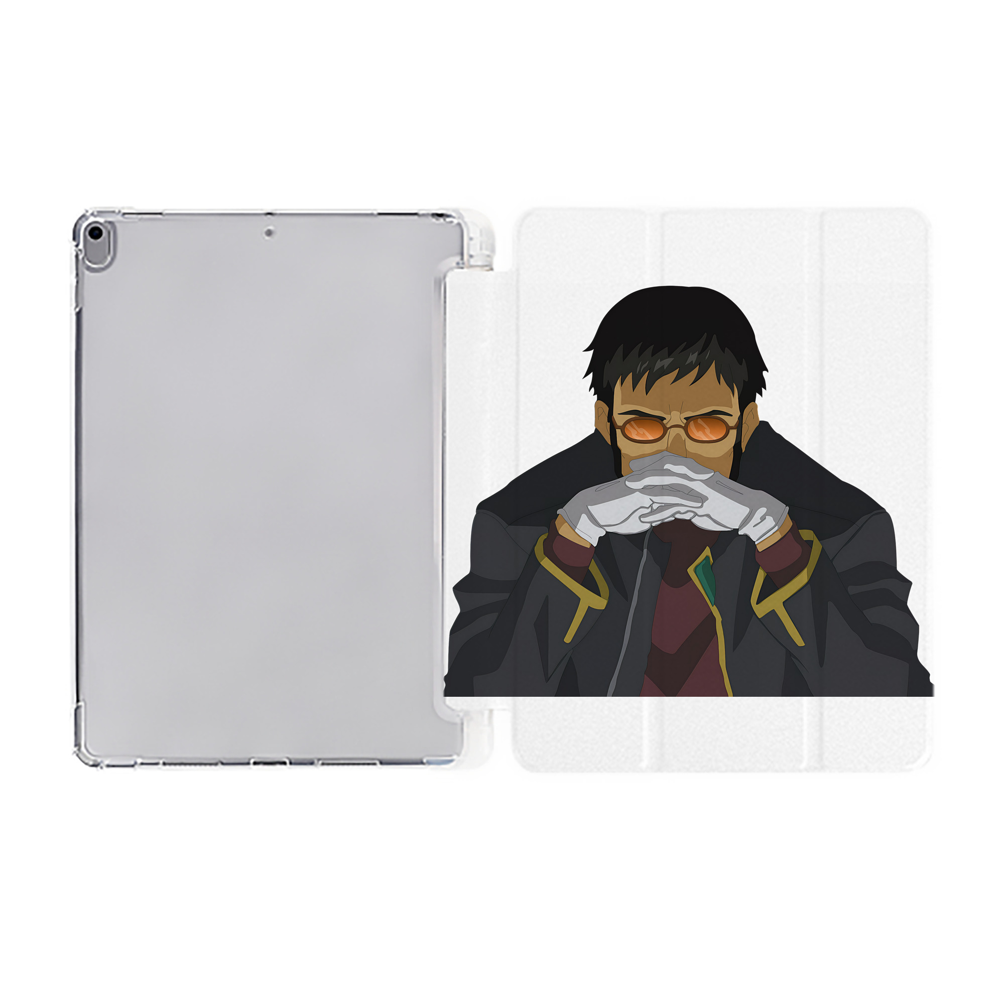 （画像用） EVA 新世紀エヴァンゲリオン IPad ケース ペン収納付き 三つ折りスタンド PUレザー×シリコン 対応機種9.5/10.5/10.9インチ
